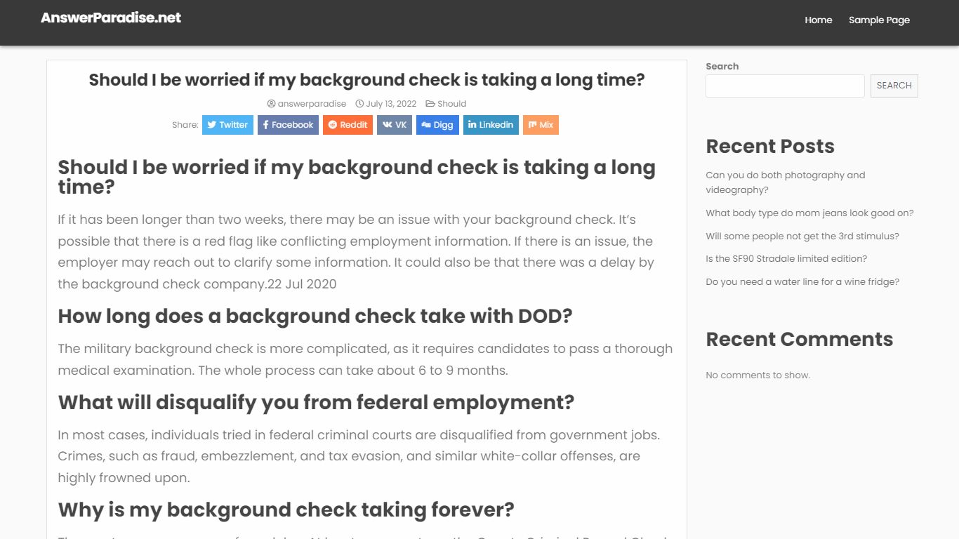Should I be worried if my background check is taking a long time ...